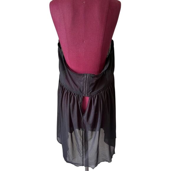 NEW Torrid Lace Mesh Babydoll size 3 3X 22 24 Black Halter - Picture 3 of 6
